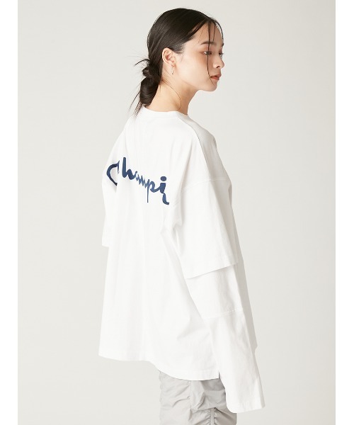 セール】【Champion】レイヤードロンT（Tシャツ/カットソー