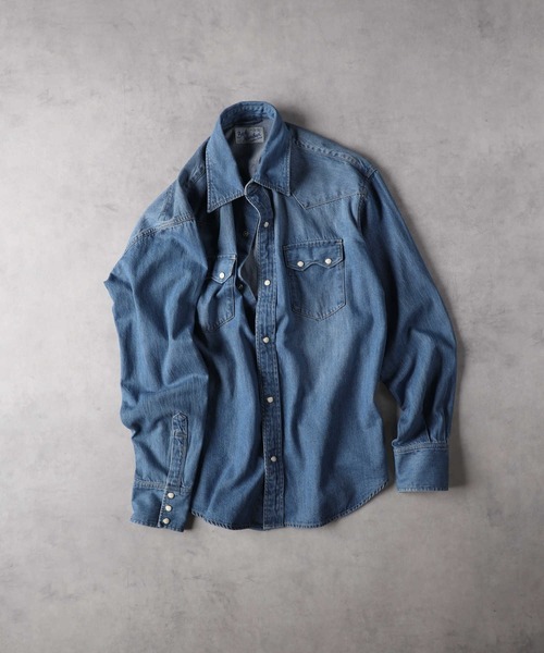 BACK NUMBER(バックナンバー)の「BACK NUMBER(バックナンバー)【メンズ】デニムウエスタンシャツ(シャツ/ブラウス・メンズ・ブラック/ライトインディゴブルー・M/L/XL)」の13枚目の写真