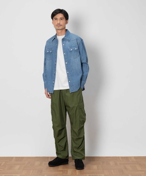 BACK NUMBER(バックナンバー)の「BACK NUMBER(バックナンバー)【メンズ】デニムウエスタンシャツ(シャツ/ブラウス・メンズ・ブラック/ライトインディゴブルー・M/L/XL)」の3枚目の写真
