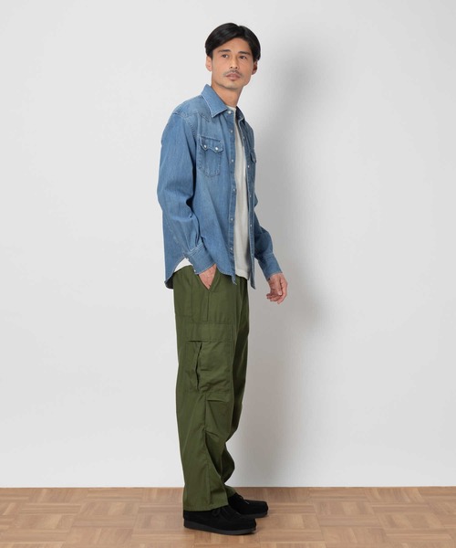 BACK NUMBER(バックナンバー)の「BACK NUMBER(バックナンバー)【メンズ】デニムウエスタンシャツ(シャツ/ブラウス・メンズ・ブラック/ライトインディゴブルー・M/L/XL)」の4枚目の写真