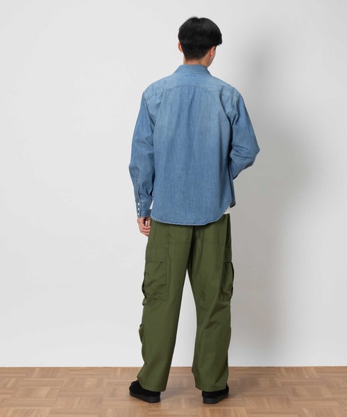 BACK NUMBER(バックナンバー)の「BACK NUMBER(バックナンバー)【メンズ】デニムウエスタンシャツ(シャツ/ブラウス・メンズ・ブラック/ライトインディゴブルー・M/L/XL)」の6枚目の写真