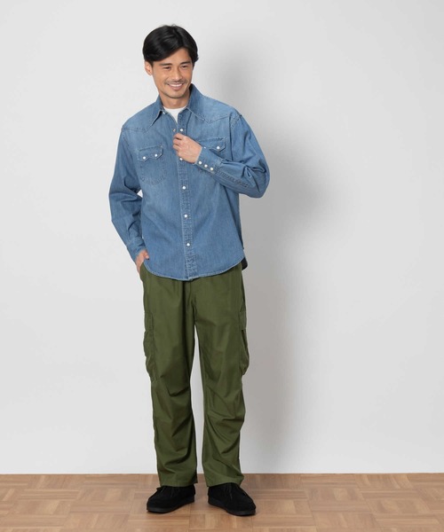 BACK NUMBER(バックナンバー)の「BACK NUMBER(バックナンバー)【メンズ】デニムウエスタンシャツ(シャツ/ブラウス・メンズ・ブラック/ライトインディゴブルー・M/L/XL)」の7枚目の写真