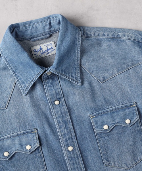 BACK NUMBER(バックナンバー)の「BACK NUMBER(バックナンバー)【メンズ】デニムウエスタンシャツ(シャツ/ブラウス・メンズ・ブラック/ライトインディゴブルー・M/L/XL)」の16枚目の写真