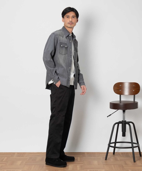 BACK NUMBER(バックナンバー)の「BACK NUMBER(バックナンバー)【メンズ】デニムウエスタンシャツ(シャツ/ブラウス・メンズ・ブラック/ライトインディゴブルー・M/L/XL)」の9枚目の写真