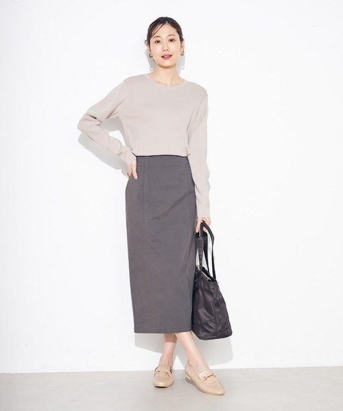 a.v.v(アーヴェヴェ)の「【A4サイズ対応】ナイロントート(トートバッグ・レディース・ベージュ/チャコールグレー・38)」の19枚目の写真