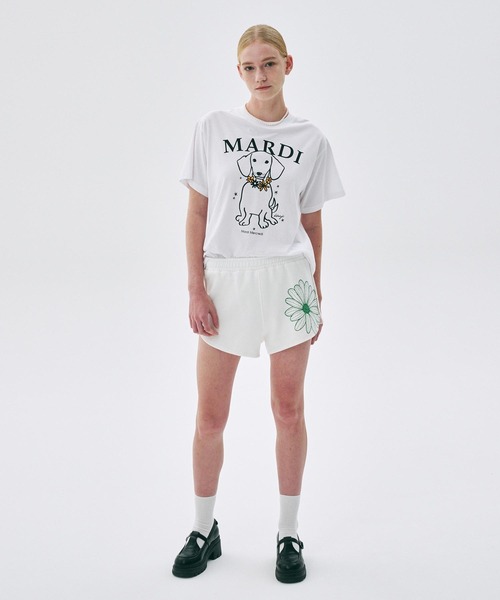 Mardi Mercredi(マルディメクルディ)の「TSHIRT SWING THE TAIL DDANJI FLOWER NECKLACE / Tシャツ スウィング ザ テイル ダンジ フラワー ネックレス(Tシャツ/カットソー・レディース・アイボリー/ホワイト/オートミール/ヘザーグレー・FREE)」の8枚目の写真