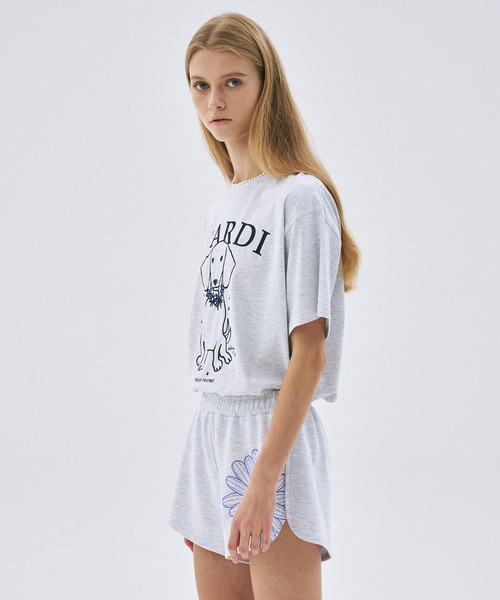 Mardi Mercredi(マルディメクルディ)の「TSHIRT SWING THE TAIL DDANJI FLOWER NECKLACE / Tシャツ スウィング ザ テイル ダンジ フラワー ネックレス(Tシャツ/カットソー・レディース・アイボリー/ホワイト/オートミール/ヘザーグレー・FREE)」の16枚目の写真