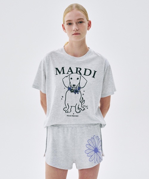 Mardi Mercredi(マルディメクルディ)の「TSHIRT SWING THE TAIL DDANJI FLOWER NECKLACE / Tシャツ スウィング ザ テイル ダンジ フラワー ネックレス(Tシャツ/カットソー・レディース・アイボリー/ホワイト/オートミール/ヘザーグレー・FREE)」の19枚目の写真