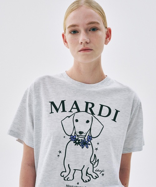 Mardi Mercredi(マルディメクルディ)の「TSHIRT SWING THE TAIL DDANJI FLOWER NECKLACE / Tシャツ スウィング ザ テイル ダンジ フラワー ネックレス(Tシャツ/カットソー・レディース・アイボリー/ホワイト/オートミール/ヘザーグレー・FREE)」の20枚目の写真