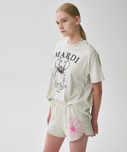Mardi Mercredi(マルディメクルディ)の「TSHIRT SWING THE TAIL DDANJI FLOWER NECKLACE / Tシャツ スウィング ザ テイル ダンジ フラワー ネックレス(Tシャツ/カットソー・レディース・アイボリー/ホワイト/オートミール/ヘザーグレー・FREE)」の22枚目の写真