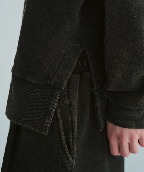 CAMPHOR WOOD(カンファーウッド)の「sunfade raglan sleeve collared sweat top / サンフェードラグランスリーブ襟付きスウェット(スウェット・メンズ・ターコイズブルー/ブラック・SMALL/MEDIUM/LARGE)」の12枚目の写真