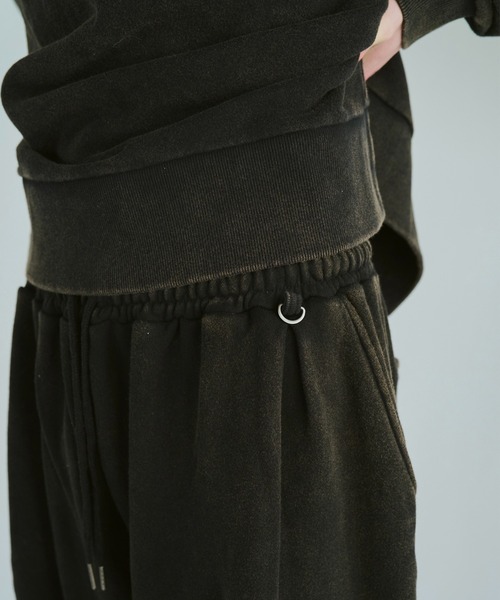 CAMPHOR WOOD(カンファーウッド)の「sunfade raglan sleeve collared sweat top / サンフェードラグランスリーブ襟付きスウェット(スウェット・メンズ・ターコイズブルー/ブラック・SMALL/MEDIUM/LARGE)」の16枚目の写真