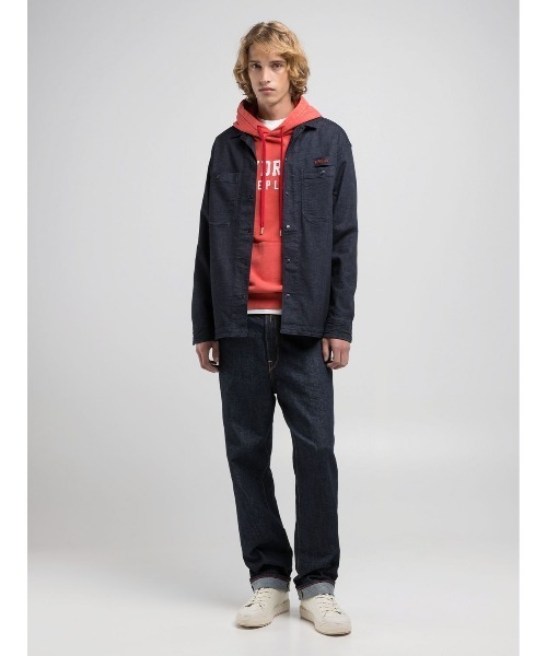 REPLAY（リプレイ）の「リラックスフィット レタリングデニムシャツ（シャツ/ブラウス・メンズ・ダークブルー・X-LARGE/LARGE/MEDIUM/SMALL）」の4枚目の写真