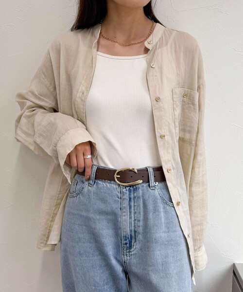 fredy emue（フレディエミュ）の「Cバックルベルト（ベルト・レディース・ブラウン/ブラック・FREE）」の3枚目の写真