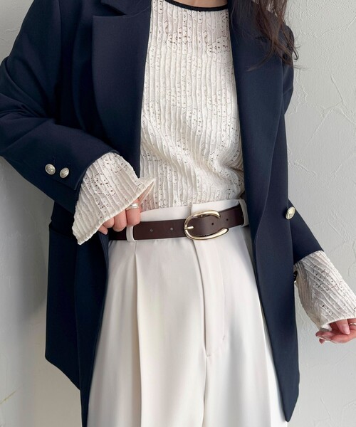 fredy emue（フレディエミュ）の「Cバックルベルト（ベルト・レディース・ブラウン/ブラック・FREE）」の7枚目の写真