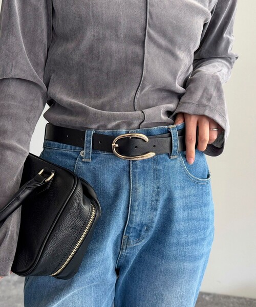 fredy emue（フレディエミュ）の「Cバックルベルト（ベルト・レディース・ブラウン/ブラック・FREE）」の11枚目の写真