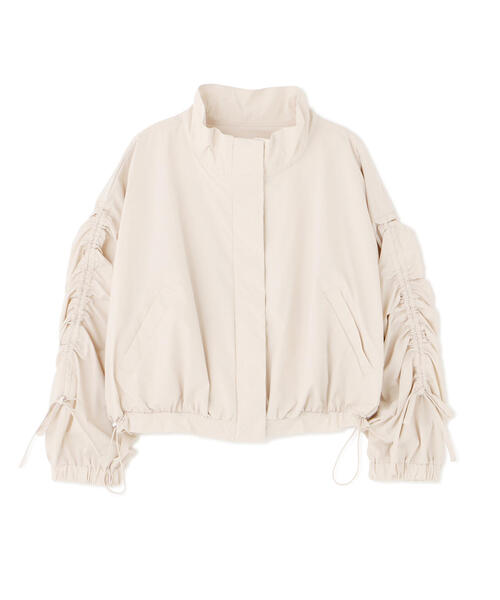 PROPORTION BODY DRESSING(プロポーションボディドレッシング)の「シャーリングリボンブルゾン / 1215155300(テーラードジャケット・レディース・カーキ/ベージュ・SMALL/MEDIUM)」の10枚目の写真