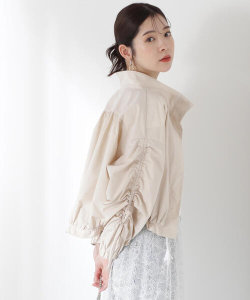 PROPORTION BODY DRESSING(プロポーションボディドレッシング)の「シャーリングリボンブルゾン / 1215155300(テーラードジャケット・レディース・カーキ/ベージュ・SMALL/MEDIUM)」の11枚目の写真