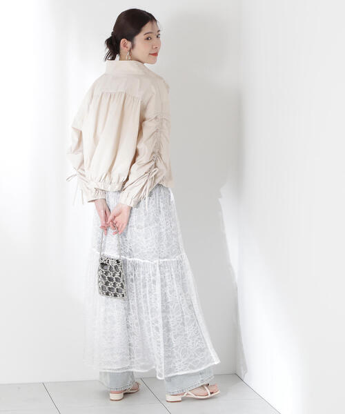 PROPORTION BODY DRESSING(プロポーションボディドレッシング)の「シャーリングリボンブルゾン / 1215155300(テーラードジャケット・レディース・カーキ/ベージュ・SMALL/MEDIUM)」の13枚目の写真