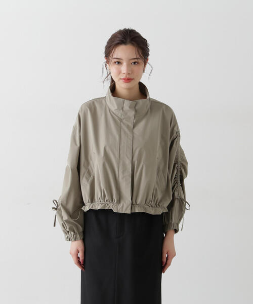 PROPORTION BODY DRESSING(プロポーションボディドレッシング)の「シャーリングリボンブルゾン / 1215155300(テーラードジャケット・レディース・カーキ/ベージュ・SMALL/MEDIUM)」の7枚目の写真