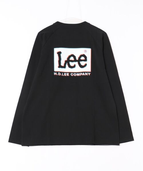 Lee（リー）の「Lee/リー バックプリント 長袖Tシャツ/オーバーラッププリント【親子コーデ】（Tシャツ/カットソー・メンズ・ブラック/ホワイト・SMALL/MEDIUM/LARGE/X-LARGE）」の14枚目の写真