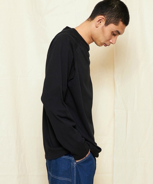 Lee（リー）の「Lee/リー バックプリント 長袖Tシャツ/オーバーラッププリント【親子コーデ】（Tシャツ/カットソー・メンズ・ブラック/ホワイト・SMALL/MEDIUM/LARGE/X-LARGE）」の6枚目の写真