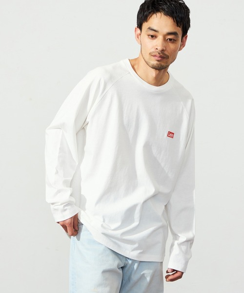 Lee（リー）の「Lee/リー バックプリント 長袖Tシャツ/オーバーラッププリント【親子コーデ】（Tシャツ/カットソー・メンズ・ブラック/ホワイト・SMALL/MEDIUM/LARGE/X-LARGE）」の16枚目の写真