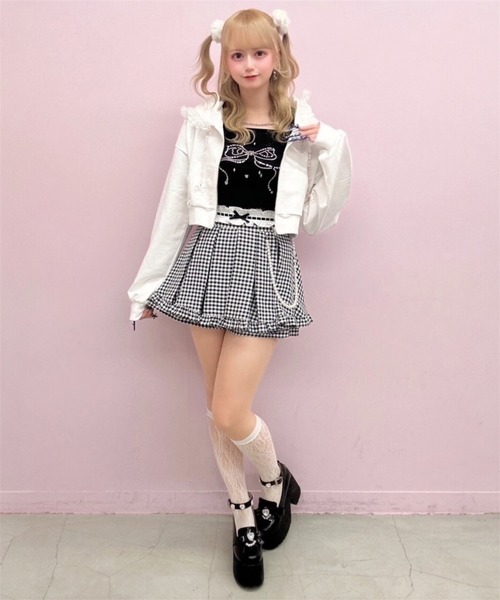 Ank Rouge(アンクルージュ)の「エナメルリボン厚底ローファー(ローファー・レディース・ピンク/ブラック・M/S/LL/L)」の11枚目の写真
