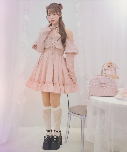 Ank Rouge(アンクルージュ)の「エナメルリボン厚底ローファー(ローファー・レディース・ピンク/ブラック・M/S/LL/L)」の8枚目の写真