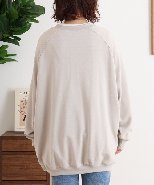 Quelle Chance（ケルシャンス）の「ハシビロコウ刺繍ビッグカーデガン（カーディガン/ボレロ・レディース・グレー/ベージュ/ネイビー・M）」の14枚目の写真