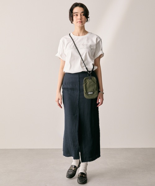 AIGLE(エーグル)の「撥水 ミニショルダーポーチ サブポーチ付属 / サコッシュ(ショルダーバッグ・レディース・モスグリーン/ブラック・FREE)」の13枚目の写真