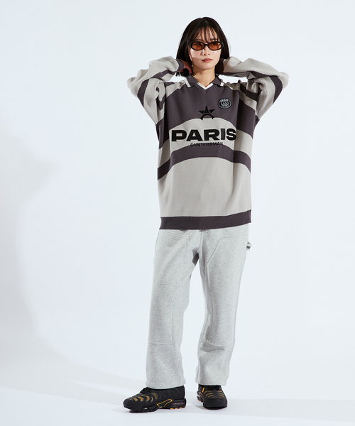 PARIS SAINT-GERMAIN（パリサンジェルマン）の「【Paris Saint-Germain / パリ・サン＝ジェルマン】 JP PARIS GAME KNIT（ニット/セーター・メンズ・ネイビー/グレー・MEDIUM/LARGE）」の6枚目の写真