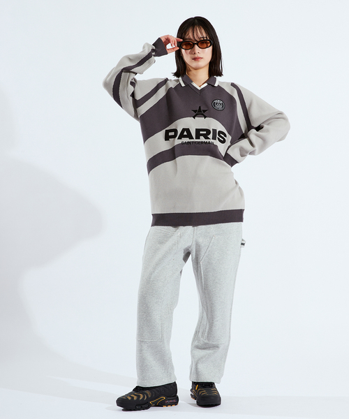 PARIS SAINT-GERMAIN（パリサンジェルマン）の「【Paris Saint-Germain / パリ・サン＝ジェルマン】 JP PARIS GAME KNIT（ニット/セーター・メンズ・ネイビー/グレー・MEDIUM/LARGE）」の8枚目の写真