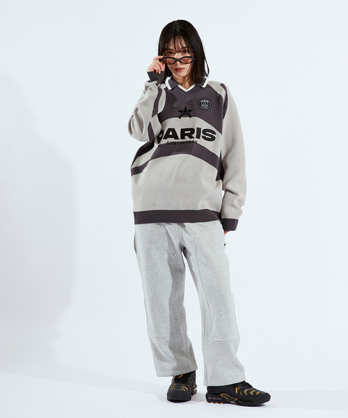 PARIS SAINT-GERMAIN（パリサンジェルマン）の「【Paris Saint-Germain / パリ・サン＝ジェルマン】 JP PARIS GAME KNIT（ニット/セーター・メンズ・ネイビー/グレー・MEDIUM/LARGE）」の9枚目の写真