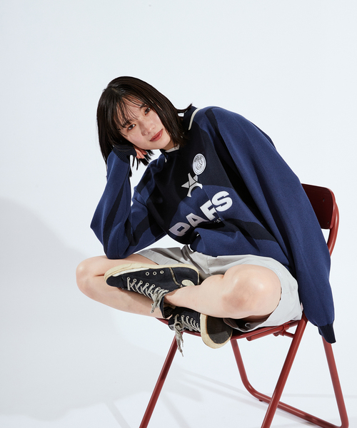 PARIS SAINT-GERMAIN（パリサンジェルマン）の「【Paris Saint-Germain / パリ・サン＝ジェルマン】 JP PARIS GAME KNIT（ニット/セーター・メンズ・ネイビー/グレー・MEDIUM/LARGE）」の14枚目の写真