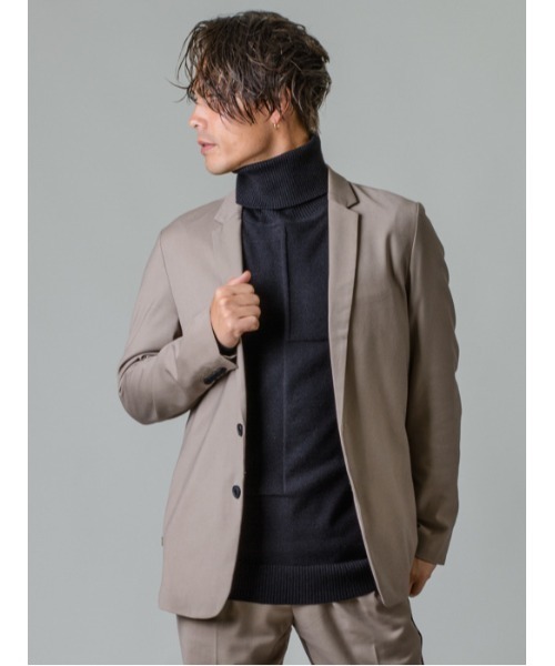 REGIEVO(レジエボ)の「2つボタンテーラードジャケット(テーラードジャケット・メンズ・ブラック/ベージュ/グレー・SMALL/MEDIUM/LARGE/X-LARGE)」の3枚目の写真