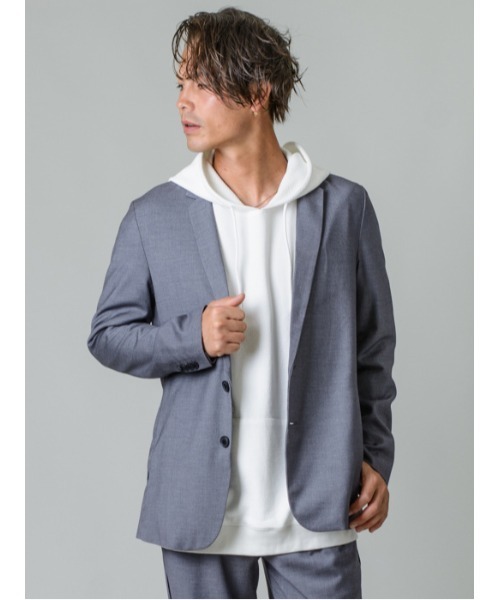 REGIEVO(レジエボ)の「2つボタンテーラードジャケット(テーラードジャケット・メンズ・ブラック/ベージュ/グレー・SMALL/MEDIUM/LARGE/X-LARGE)」の2枚目の写真