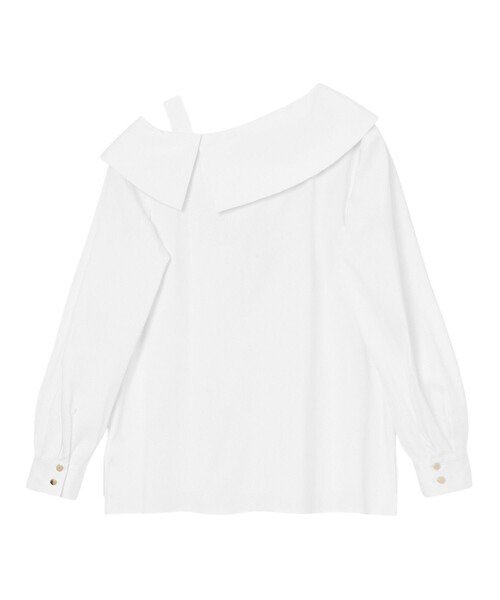 ANAYI（アナイ）の「ストレッチブロードアシメ ブラウス（シャツ/ブラウス・レディース・ホワイト/ネイビー・38/36）」の17枚目の写真