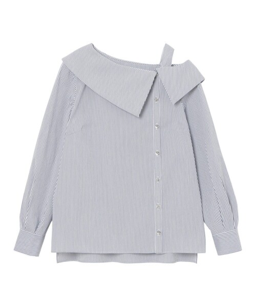 ANAYI（アナイ）の「ストレッチブロードアシメ ブラウス（シャツ/ブラウス・レディース・ホワイト/ネイビー・38/36）」の20枚目の写真