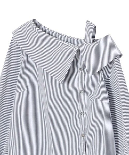 ANAYI（アナイ）の「ストレッチブロードアシメ ブラウス（シャツ/ブラウス・レディース・ホワイト/ネイビー・38/36）」の22枚目の写真