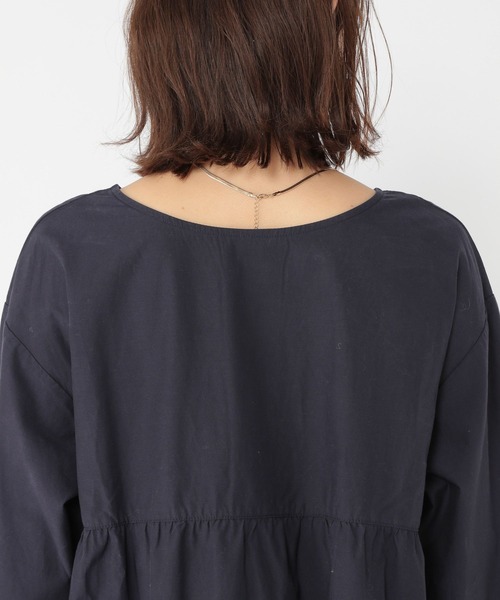 studio CLIP（スタディオクリップ）の「ティアードチュニック丈ワンピース（チュニック・レディース・ブラウン/ネイビー・FREE）」の18枚目の写真