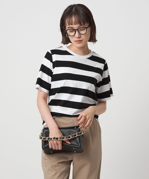 green label relaxing（グリーンレーベルリラクシング）の「＜1_OF MINE＞スタンダード Tシャツ -制菌-（Tシャツ/カットソー・レディース・ライトブルー/オフホワイト/ダークグレー/その他1/ベージュ/モカ/その他2・40/38）」の13枚目の写真