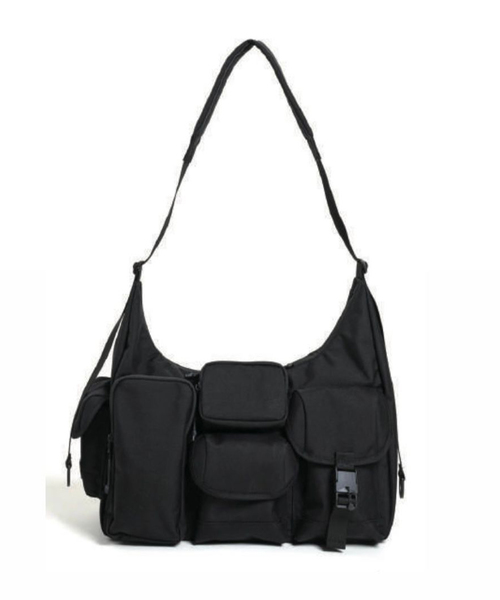 BAICYCLON by Bagjack(バイシクロン バイ バグジャック)の「BAICYCLON by bagjack MULTI POCKETS SHOUDER BAG LARGE(ショルダーバッグ・メンズ・ブラック・FREE)」の1枚目の写真