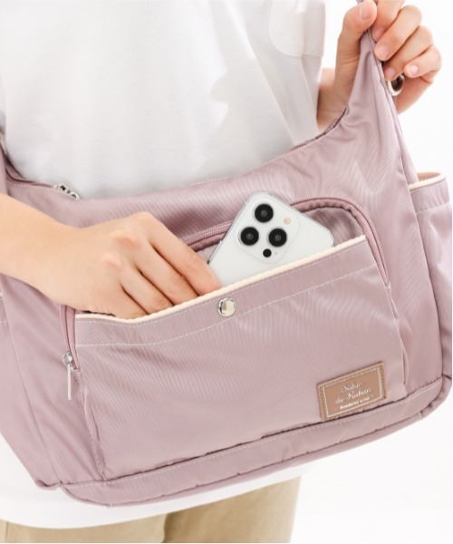 SALON de RUBAN(サロンドルヴァン)の「【SALON de RUBAN / サロン ド ルヴァン】 We Nursing ナイロンショルダーバッグ(ショルダーバッグ・レディース・ベージュ/ブラック/グレー/パープル/ライトブルー・FREE)」の9枚目の写真