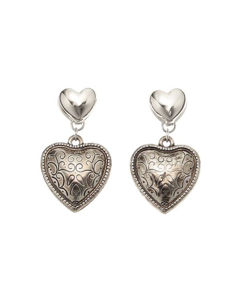 jouetie（ジュエティ）の「ヴィンテージライクハートピアス（ピアス（両耳用）・レディース・シルバー/ゴールド・FREE）」の7枚目の写真