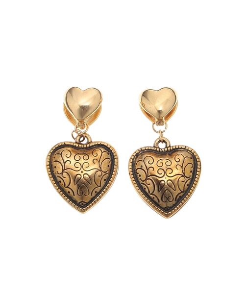 jouetie（ジュエティ）の「ヴィンテージライクハートピアス（ピアス（両耳用）・レディース・シルバー/ゴールド・FREE）」の8枚目の写真