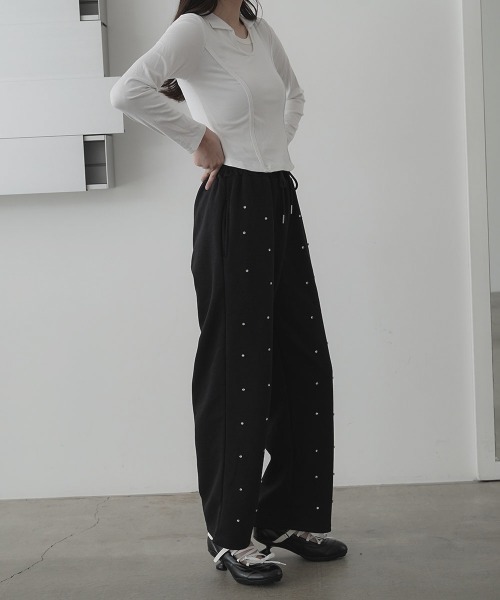Clum（クルム）の「パールスウェットパンツ（スウェットパンツ・レディース・ブラック/グレー・LARGE/MEDIUM）」の11枚目の写真