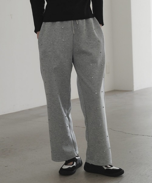 Clum（クルム）の「パールスウェットパンツ（スウェットパンツ・レディース・ブラック/グレー・LARGE/MEDIUM）」の14枚目の写真