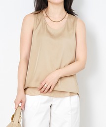 サテンタンクトップ〈セットアップ対応〉