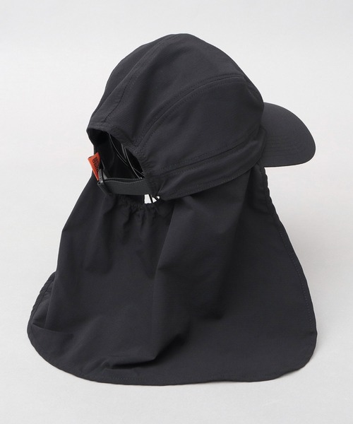UNIVERSAL OVERALL(ユニバーサルオーバーオール)の「非フッ素撥水加工 ストレッチナイロン 2WAY サンシェード付き ビッグバイザー ジェットキャップ(キャップ・メンズ・ブラック・FREE)」の14枚目の写真